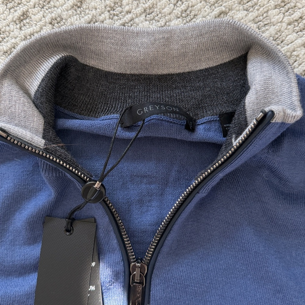 Greyson Men's Half-Zip Sweater Pullover - Blue NWT size L